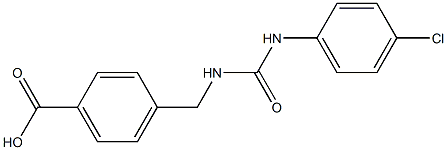 4-({[(4-chlorophenyl)carbamoyl]amino}methyl)benzoic acid Structure