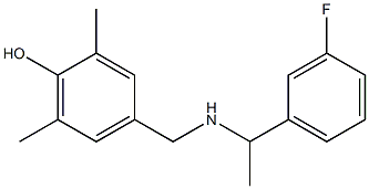 4-({[1-(3-fluorophenyl)ethyl]amino}methyl)-2,6-dimethylphenol Structure