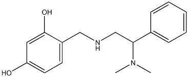 4-({[2-(dimethylamino)-2-phenylethyl]amino}methyl)benzene-1,3-diol Structure