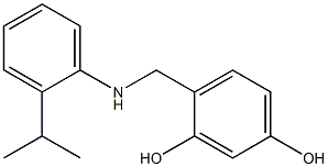 4-({[2-(propan-2-yl)phenyl]amino}methyl)benzene-1,3-diol Structure