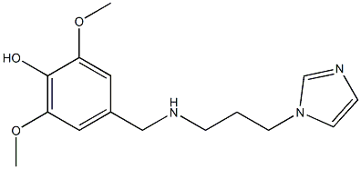 4-({[3-(1H-imidazol-1-yl)propyl]amino}methyl)-2,6-dimethoxyphenol 구조식 이미지