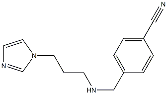 4-({[3-(1H-imidazol-1-yl)propyl]amino}methyl)benzonitrile 구조식 이미지