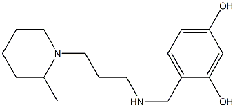 4-({[3-(2-methylpiperidin-1-yl)propyl]amino}methyl)benzene-1,3-diol 구조식 이미지