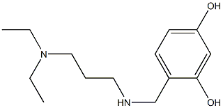 4-({[3-(diethylamino)propyl]amino}methyl)benzene-1,3-diol 구조식 이미지