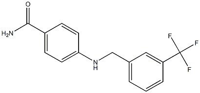 4-({[3-(trifluoromethyl)phenyl]methyl}amino)benzamide Structure