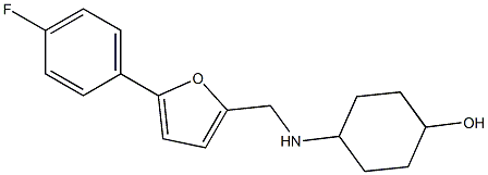 4-({[5-(4-fluorophenyl)furan-2-yl]methyl}amino)cyclohexan-1-ol 구조식 이미지