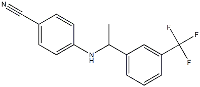 4-({1-[3-(trifluoromethyl)phenyl]ethyl}amino)benzonitrile Structure