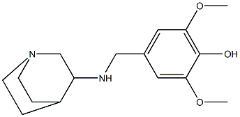 4-({1-azabicyclo[2.2.2]octan-3-ylamino}methyl)-2,6-dimethoxyphenol 구조식 이미지