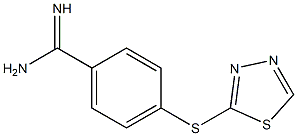 4-(1,3,4-thiadiazol-2-ylsulfanyl)benzene-1-carboximidamide Structure