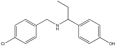 4-(1-{[(4-chlorophenyl)methyl]amino}propyl)phenol 구조식 이미지