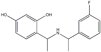 4-(1-{[1-(3-fluorophenyl)ethyl]amino}ethyl)benzene-1,3-diol 구조식 이미지