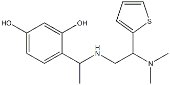 4-(1-{[2-(dimethylamino)-2-(thiophen-2-yl)ethyl]amino}ethyl)benzene-1,3-diol 구조식 이미지