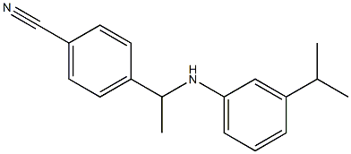 4-(1-{[3-(propan-2-yl)phenyl]amino}ethyl)benzonitrile Structure