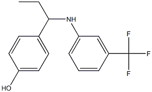 4-(1-{[3-(trifluoromethyl)phenyl]amino}propyl)phenol Structure