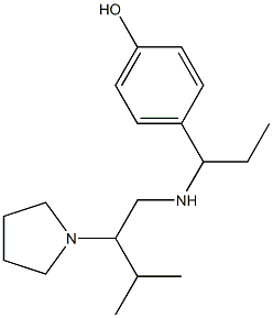 4-(1-{[3-methyl-2-(pyrrolidin-1-yl)butyl]amino}propyl)phenol Structure