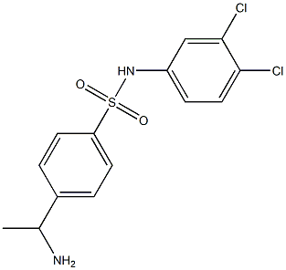 4-(1-aminoethyl)-N-(3,4-dichlorophenyl)benzene-1-sulfonamide 구조식 이미지