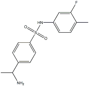 4-(1-aminoethyl)-N-(3-fluoro-4-methylphenyl)benzene-1-sulfonamide 구조식 이미지