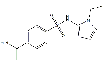 4-(1-aminoethyl)-N-[1-(propan-2-yl)-1H-pyrazol-5-yl]benzene-1-sulfonamide Structure
