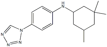 4-(1H-1,2,3,4-tetrazol-1-yl)-N-(3,3,5-trimethylcyclohexyl)aniline 구조식 이미지