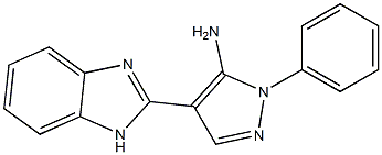 4-(1H-benzimidazol-2-yl)-1-phenyl-1H-pyrazol-5-amine 구조식 이미지