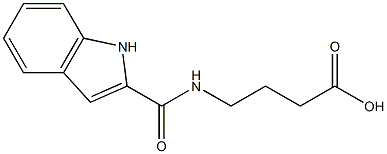 4-(1H-indol-2-ylformamido)butanoic acid 구조식 이미지