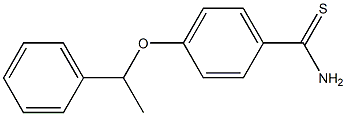 4-(1-phenylethoxy)benzene-1-carbothioamide Structure