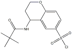 4-(2,2-dimethylpropanamido)-3,4-dihydro-2H-1-benzopyran-6-sulfonyl chloride Structure