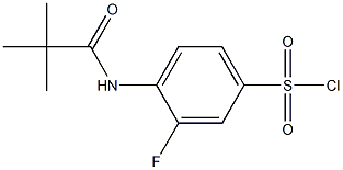 4-(2,2-dimethylpropanamido)-3-fluorobenzene-1-sulfonyl chloride 구조식 이미지