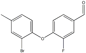 4-(2-bromo-4-methylphenoxy)-3-fluorobenzaldehyde Structure