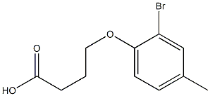 4-(2-bromo-4-methylphenoxy)butanoic acid 구조식 이미지