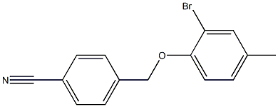 4-(2-bromo-4-methylphenoxymethyl)benzonitrile 구조식 이미지