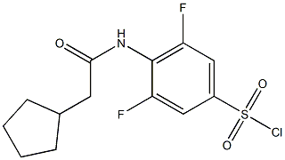 4-(2-cyclopentylacetamido)-3,5-difluorobenzene-1-sulfonyl chloride Structure