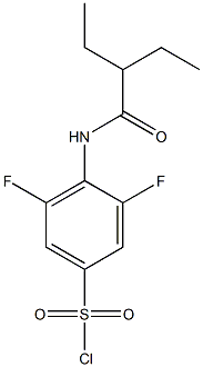 4-(2-ethylbutanamido)-3,5-difluorobenzene-1-sulfonyl chloride 구조식 이미지