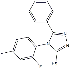 4-(2-fluoro-4-methylphenyl)-5-phenyl-4H-1,2,4-triazole-3-thiol Structure