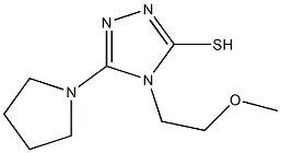 4-(2-methoxyethyl)-5-pyrrolidin-1-yl-4H-1,2,4-triazole-3-thiol 구조식 이미지