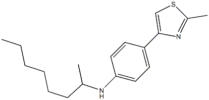 4-(2-methyl-1,3-thiazol-4-yl)-N-(octan-2-yl)aniline 구조식 이미지