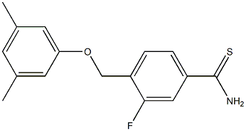 4-(3,5-dimethylphenoxymethyl)-3-fluorobenzene-1-carbothioamide Structure