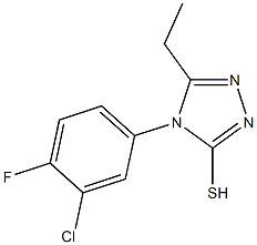 4-(3-chloro-4-fluorophenyl)-5-ethyl-4H-1,2,4-triazole-3-thiol 구조식 이미지