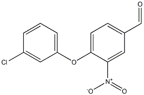 4-(3-chlorophenoxy)-3-nitrobenzaldehyde 구조식 이미지