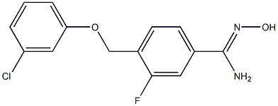 4-(3-chlorophenoxymethyl)-3-fluoro-N'-hydroxybenzene-1-carboximidamide Structure