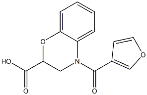 4-(3-furoyl)-3,4-dihydro-2H-1,4-benzoxazine-2-carboxylic acid Structure