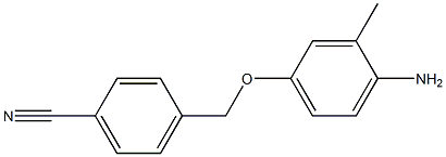 4-(4-amino-3-methylphenoxymethyl)benzonitrile Structure