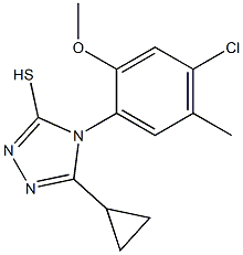 4-(4-chloro-2-methoxy-5-methylphenyl)-5-cyclopropyl-4H-1,2,4-triazole-3-thiol Structure