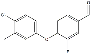 4-(4-chloro-3-methylphenoxy)-3-fluorobenzaldehyde 구조식 이미지