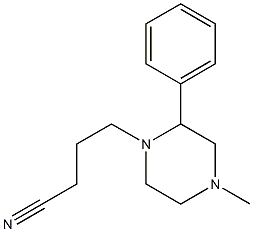 4-(4-methyl-2-phenylpiperazin-1-yl)butanenitrile Structure