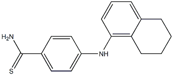 4-(5,6,7,8-tetrahydronaphthalen-1-ylamino)benzene-1-carbothioamide 구조식 이미지