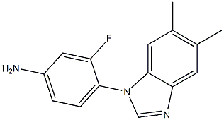 4-(5,6-dimethyl-1H-1,3-benzodiazol-1-yl)-3-fluoroaniline Structure