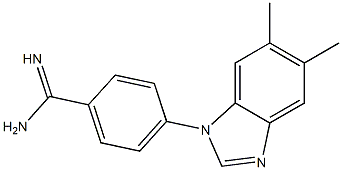 4-(5,6-dimethyl-1H-1,3-benzodiazol-1-yl)benzene-1-carboximidamide Structure