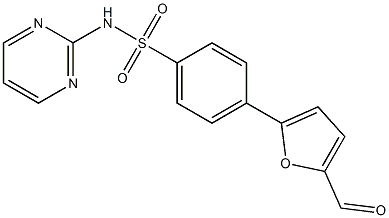 4-(5-formyl-2-furyl)-N-pyrimidin-2-ylbenzenesulfonamide Structure