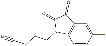 4-(5-methyl-2,3-dioxo-2,3-dihydro-1H-indol-1-yl)butanenitrile Structure